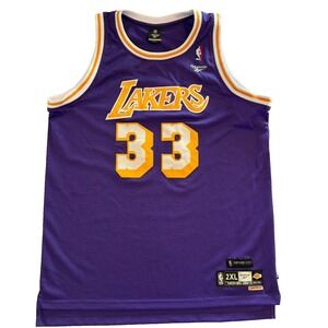 Kareem Abdul-Jabbar 33 Reebok Mens Jersey Size 2XL LA Lakers Hardwood Classics